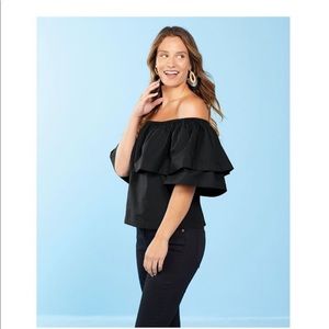 NEW mud pie off the shoulder black top